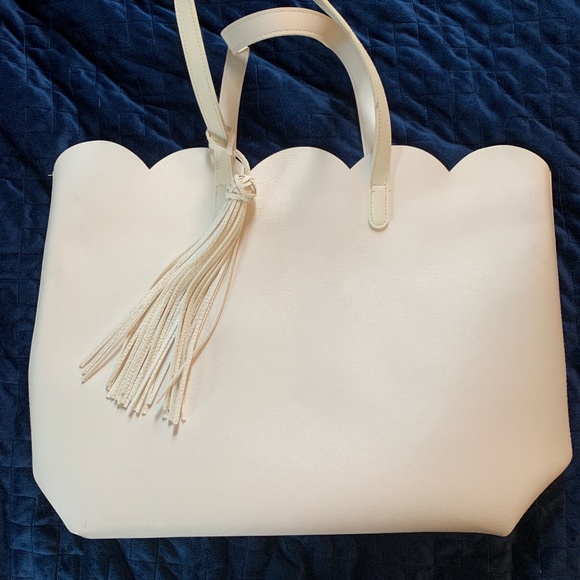 Handbags - Large White Fringe Tote